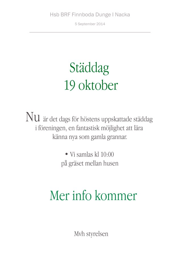 städdag